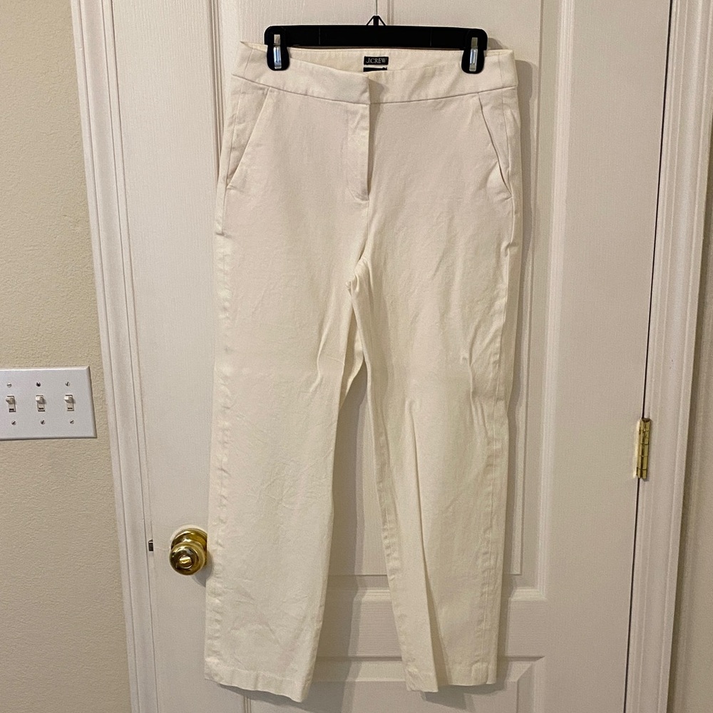 Jcrew Kate straight leg trouser ivory size 6